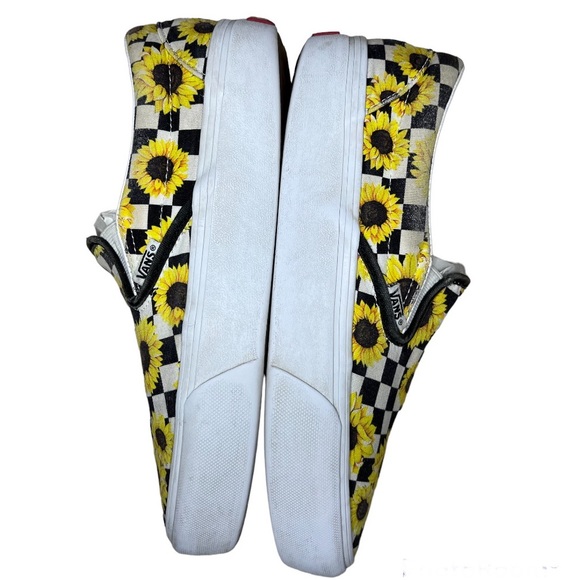 VANS Custom Checkered Sunflower Skateboard Slip one Sneakers size 9 - Picture 8 of 15